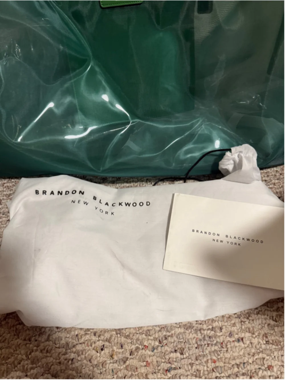 NEW Brandon Blackwood Green Market Mesh PVC Tote Jumbo Duffle Crossbody